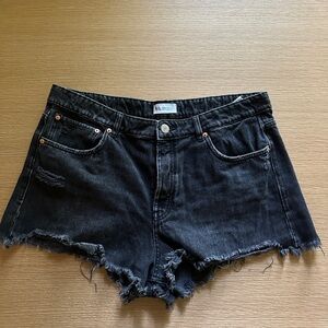 Zara High Waist Denim Shorts